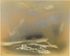 Composizione by Pupino Samonà, mixed media on paper, offered Nov 2019