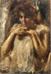 Pensieri 1885 by Gaetano Previati, offered Oct 2019