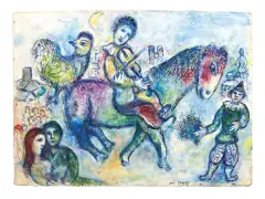 Untitled by Marc Chagall, MUSICIEN VOYAGEUR, offered Oct 2019