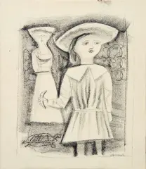 Untitled by Massimo Campigli, BAMBINA E TARTARUGA, offered Oct 2019