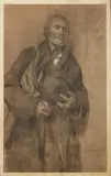 Arturo Noci, Ritratto Di Mendicante, charcoal on paper