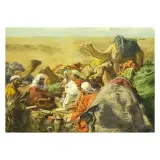 Giuseppe Gheduzzi, Beduini Nel Deserto, oil on compensato