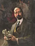 Luigi de Servi, Autoritratto, oil on canvas