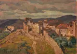 Raffaele De Grada, Paesaggio Toscano, oil on canvas