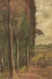 Viale Di Cipressi by Ludovico Tommasi, pastel on paper, offered Oct 2019