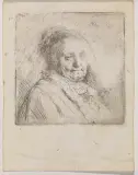 Rembrandt Harmenszoon van Rijn, La Madre Di Rembrandt, etching
