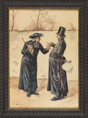 Leo Hermann, L'Offerta Del Tabacco, acquarello on paper