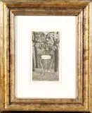 Giuseppe Viviani, Sgabello In Giardino, etching