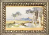 Onorato Carlandi, Paesaggio Con Alberi