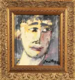 Ritratto Maschile by Sergio Scatizzi, oil on compensato, offered Jul 2019