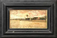 Villa Di Napoli by Francesco Paolo Diodati, oil on tavoletta, offered Jul 2019