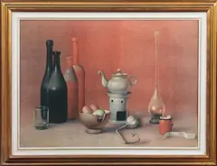 Untitled by Proferio Grossi, NATURA MORTA CON BOTTIGLIE, offered Jul 2019