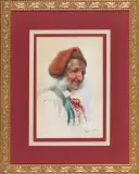 Antonio Enrico Fiorentino, Ritratto Di Anziano Con Berretto Rosso