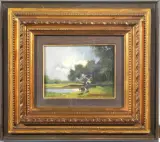 Cesare Gheduzzi, Paesaggio Con Figure