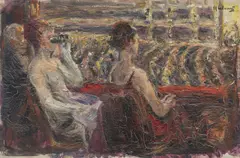 Max Liebermann, Konzert in der Oper. (Vor) 1925, Öl auf Holz