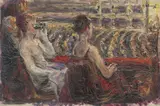 Max Liebermann, Konzert in der Oper. (Vor) 1925, Öl auf Holz