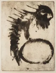 Vladimír Boudník, Dragon's Lair, 1959, structural print, paper