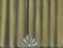 Curtain by Vladimír Komárek, 1982, oil on canvas, sold Jun 2025