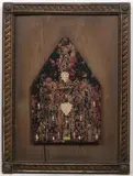 Pavla Mautnerová, Sacred Space, 1986, oil, collage, wooden board