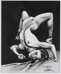 Kája Saudek, Raspberry, 1980s, indian ink, pencil, cardboard