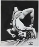 Kája Saudek, Raspberry, 1980s, indian ink, pencil, cardboard