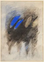Milan Paštéka, Two Women, 1989, watercolour, gouache, pastel, paper