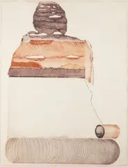 Adriena Šimotová, Sitting Figure, 1980, drypoint, etching, paper