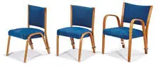 Hugues Steiner, Dining chair (6), c. 1950s, Steiner