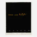 Adja Yunkers, Chant d'un oiseau solitaire, 1974, screenprint in colors