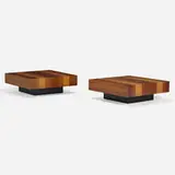 Milo Baughman, Coffee tables, pair