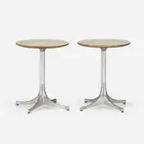 Occasional tables model 5451, pair by George Nelson & Associates, laminate over wood, cast aluminum, sold Nov 2022