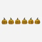 Pumpkins, set of six by Yayoi Kusama, 2015, lacquered resin, sold Nov 2022