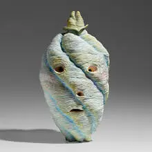 Michael Lucero, Monumental Head, c.1980, glazed earthenware