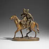 Evgeny Alexandrovich Lanceray, Line Cossack with a Young Woman on Horse