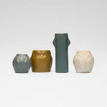 Van Briggle Pottery, Collection of four cabinet vases