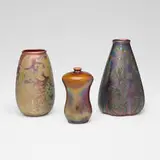 Jacques Sicard for Weller Pottery, Collection of three vases
