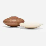 Michael Wisner, Large vessels with textured basketweave pattern, set of two, 2005, 2007, slip-cast and glazed earthenware