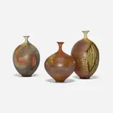 Fred Olsen, Collection of three vases, c. 2005, glazed stoneware