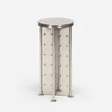 occasional table for the Royalton Hotel by Philippe Starck, 1988, stainless steel, sold Jan 2017