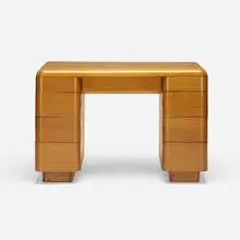 Paul Goldman, desk, 1945-47, bent maple plywood