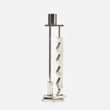 Ettore Sottsass, candlestick, c. 1985, silver-plated brass