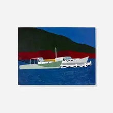 Robert Herrmann, Boats, 1956, oil on masonite