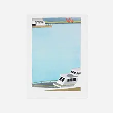 Robert Herrmann, At the Dock, 1990, watercolor on paper