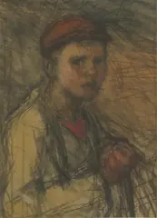 George Clausen, Untitled, charcoal and crayon 20 x 13cm Provenance: The Estate of Robin and Patricia Pickard.