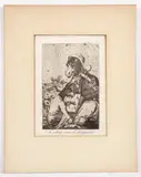 Francisco Goya, Si Sabra mas el Discipulo [Might not the pupil know more?] - plate 37 from Los Caprichos, likely a later printing from the late 19th or