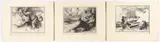 Gordon Grant, Stowing Jibs, 1940, Towed Out, Hauling in the Nets, 1937 (AAA 1937.032), 3 lithographs, approximately 8.9 x 11.6 inches, each