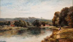 John Langstaffe, At the Edge of The River, oil on canvas
