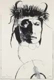 Leonard Baskin, Chief Wets It - Assinnboine, 1972, original, lithograph, pencil