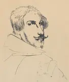 Leonard Baskin, Portrait of Ottavio Leoni, 1964, etching on BFK Rives