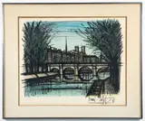 Bernard Buffet, Le Pont Neuf, 1968, color, lithograph on paper